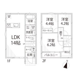 野里駅 徒歩14分 1-2階の物件間取画像